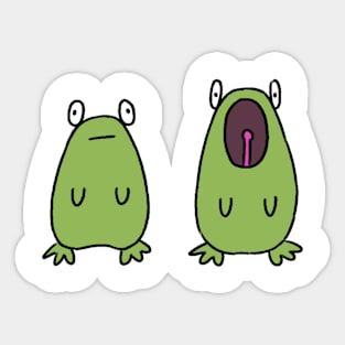 Singing frogs Sticker